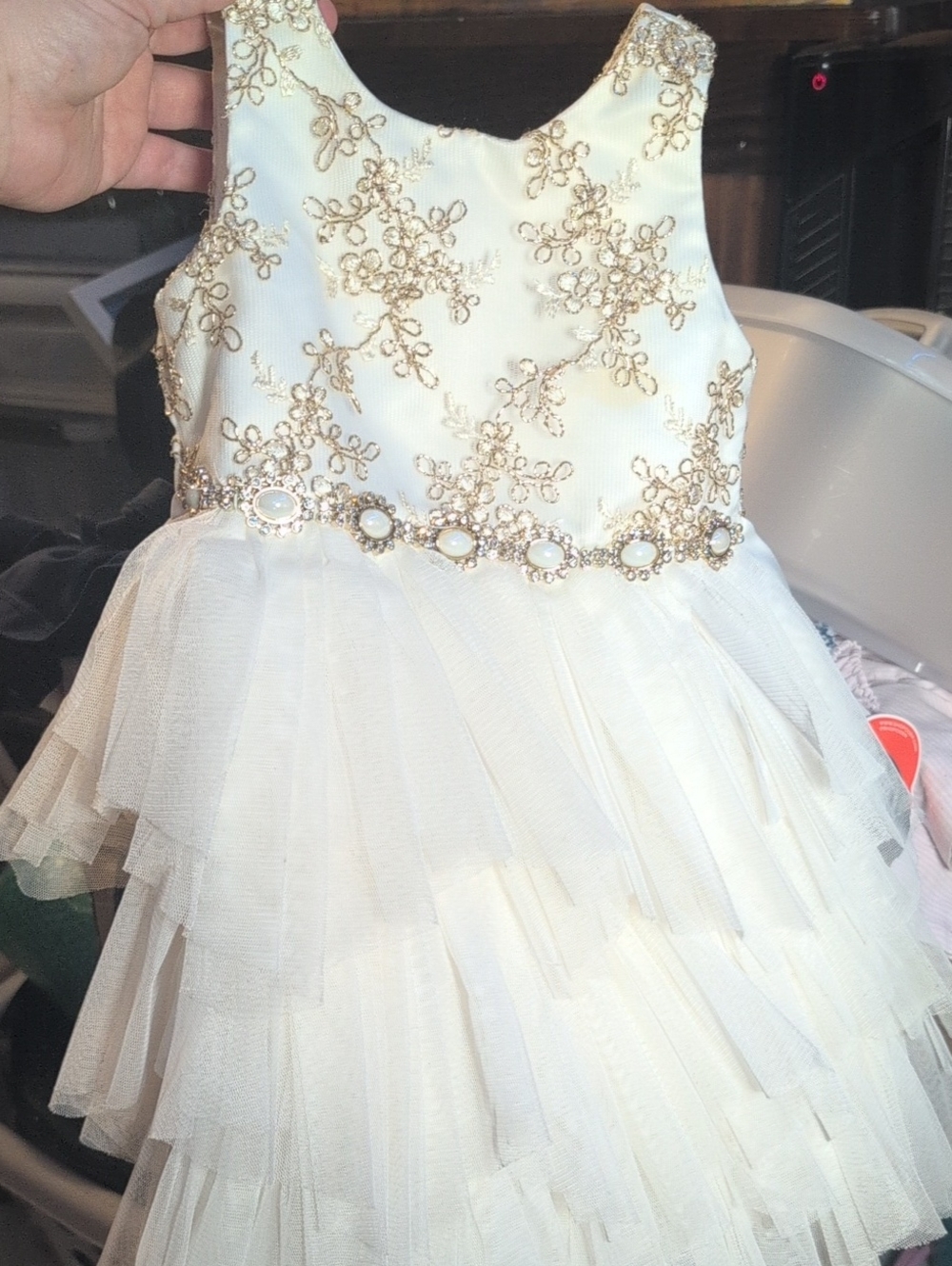 American Princess Ivory/Cream and White holiday dress.